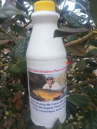Andys Fish Emulsion Garden Plant Fertilizer  100% Organic !00% all fish. Esay to use. The settlers from Jamestown use Fish Emulation For their gardens.  Where To Buy Near Me Buy Best Best Now.